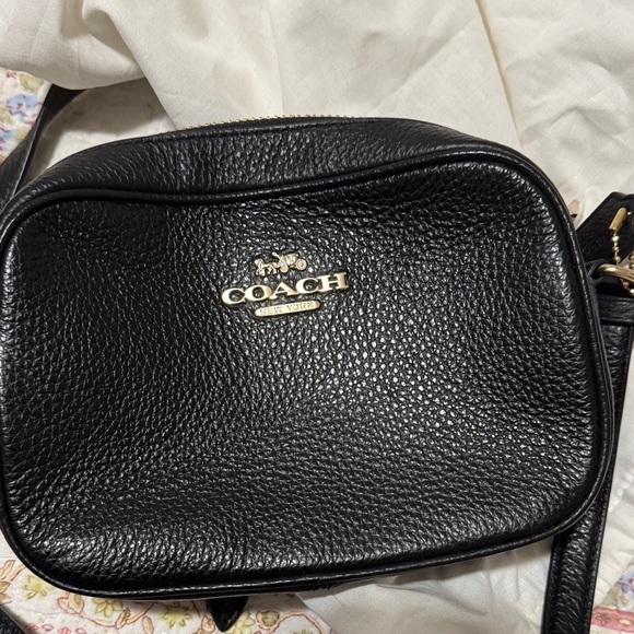 Coach Black Pebbled Leather Shoulder Bag - Picture 2 of 3